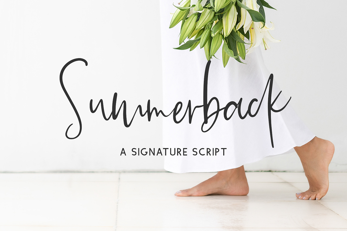 Summerback Script, a Script Font by Beck McCormick (Photo 1 of 10)