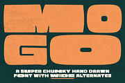 MOGO - Super Chunky Hand Drawn Font, a Handwritten Font by Surplus Type Co (Thumbnail 1 of 7)