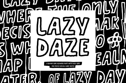 Lazy Daze Font, a Handwritten Font by typeparties