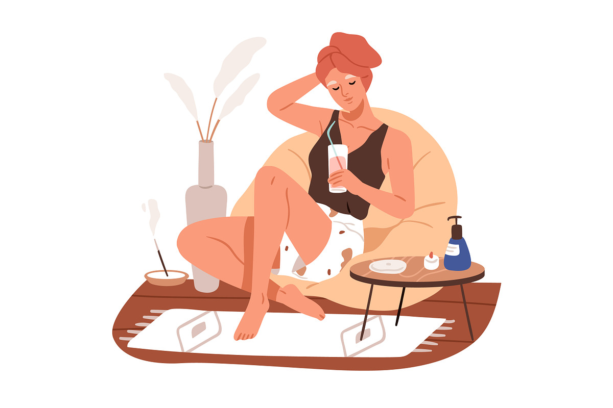 Women do skin care & hygiene routine, a Healthcare Illustration by Good Studio (Photo 4 of 7)
