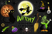 Witch's Brew Fun Halloween Clipart S, a Decorative Illustration by Dapper Dudell (Thumbnail 1 of 3)