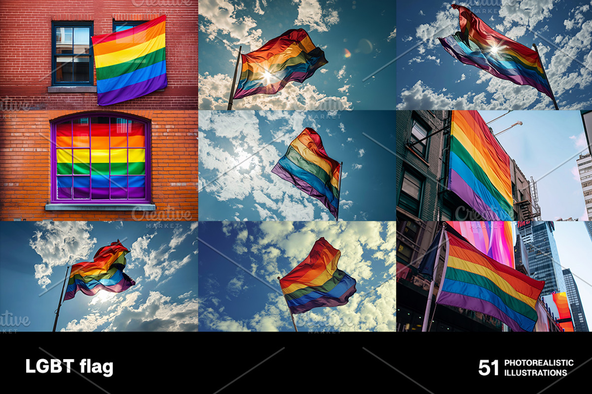 LGBT flags. 51 images, an Abstract Photo by Handmadefont (Photo 4 of 12)