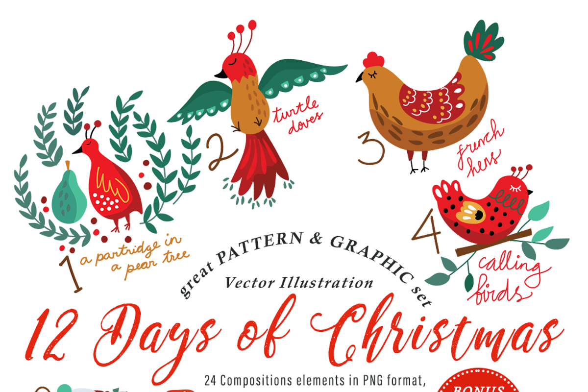 12 Days of Christmas Folk Art, a Seasonal Illustration by Arie Clares (Photo 11 of 12)