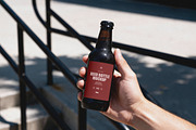 Amber Beer Bottle in Hand Mockup, a Product Mockup by Design Squad (Thumbnail 4 of 4)