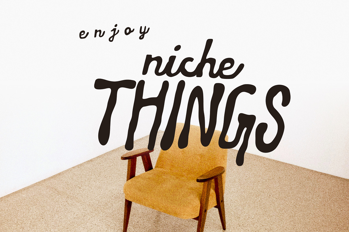 NicheThings Messy Handwritten Script, a Script Font by Struvictory.art (Photo 9 of 9)
