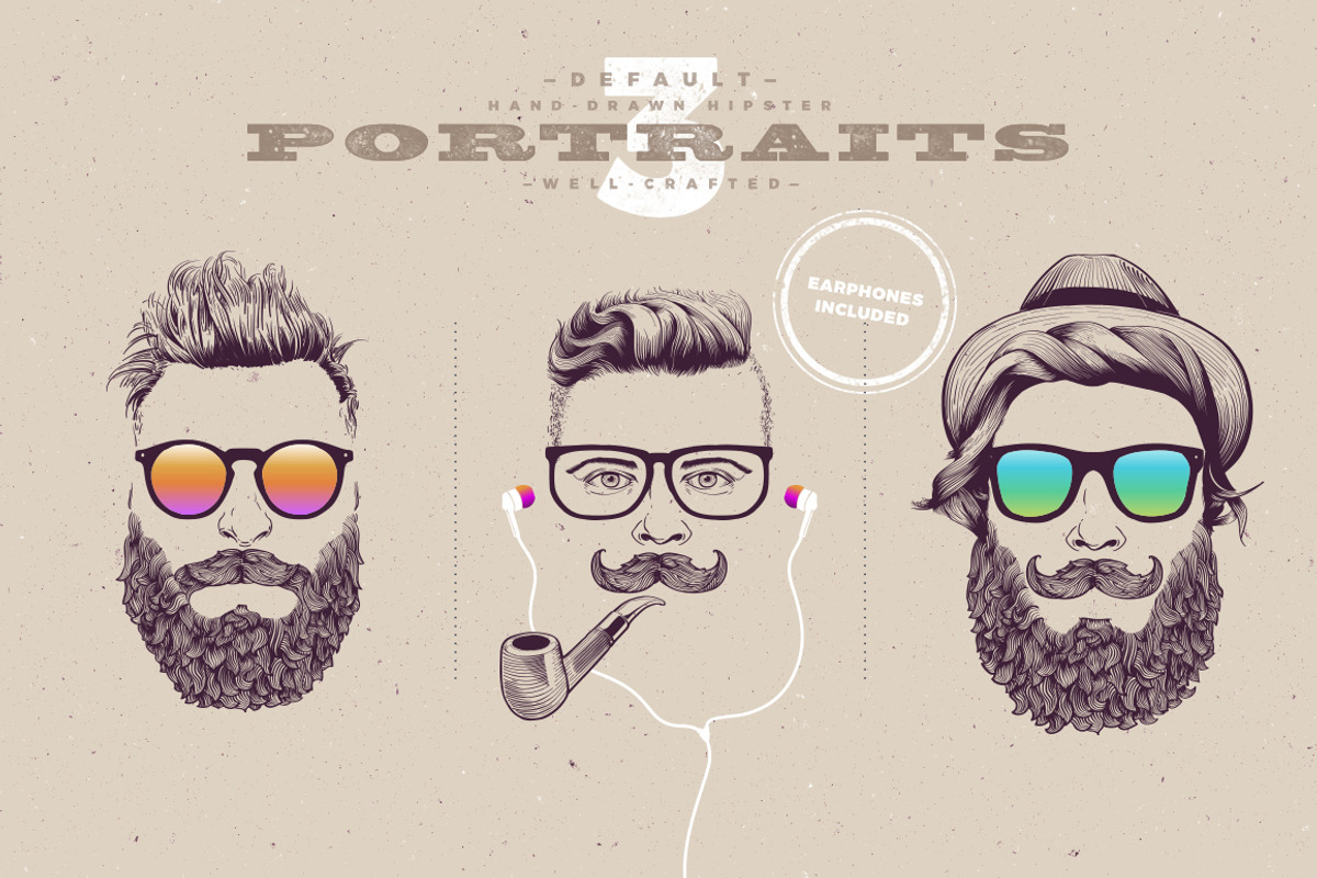 Hipster Characters Kit, a Work Illustration by blauananas (Photo 10 of 13)