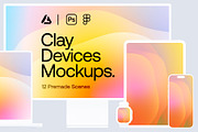12 Clay Devices Mockups - 2026, an iPhone Mockup by Asylab (Thumbnail 42 of 42)