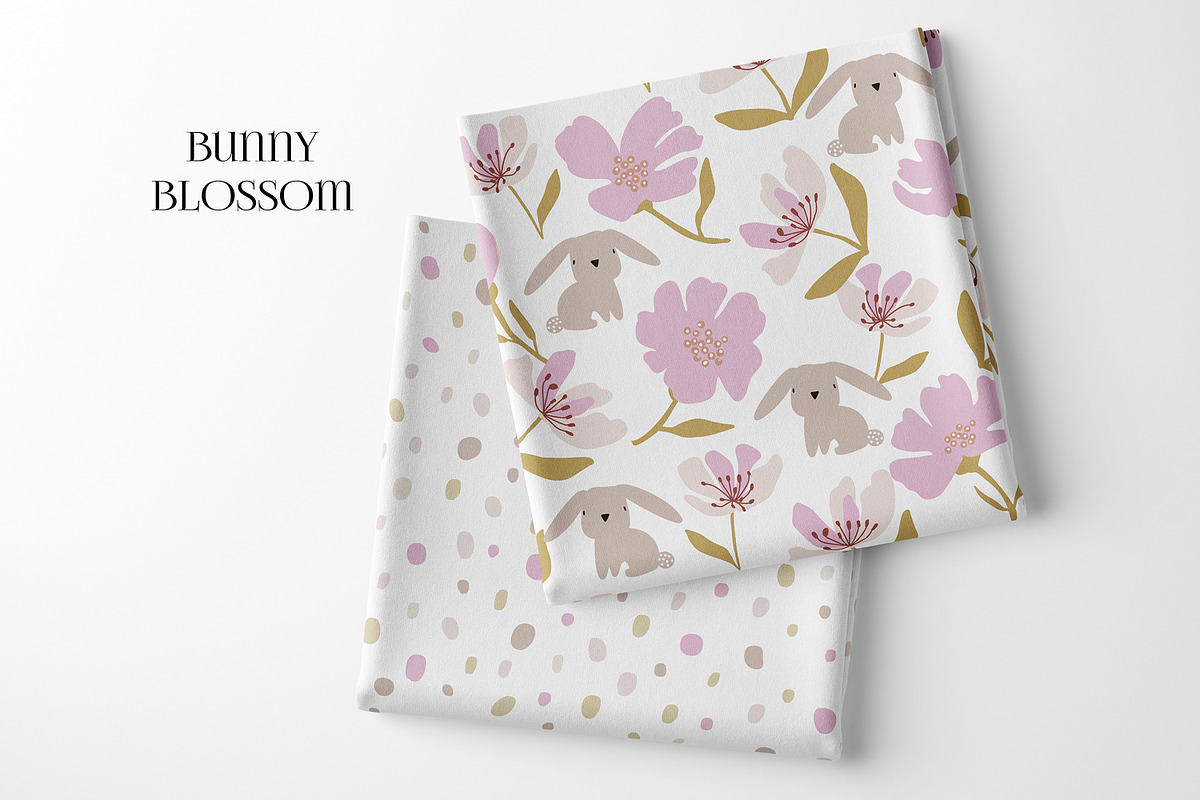 Bunny Blossom – Patterns Collection, a Pattern Graphic by PROTEA Watercolor Studio (Photo 7 of 8)
