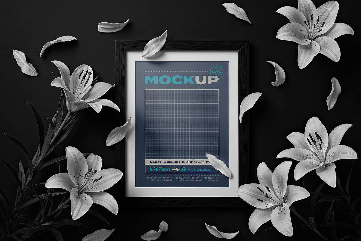 Pages and Cards with Flowers Mockups, a Mockup by Luuqas Design (Photo 3 of 9)