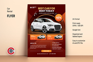 Car Rental Flyer Template