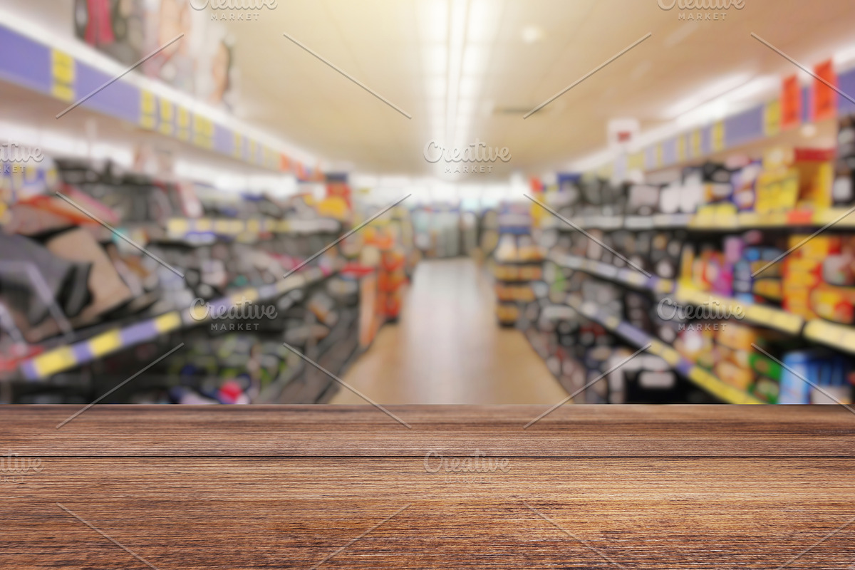 Wooden Table with Blurred Grocery St, a Food & Drink Photo by idea_design (Photo 6 of 9)