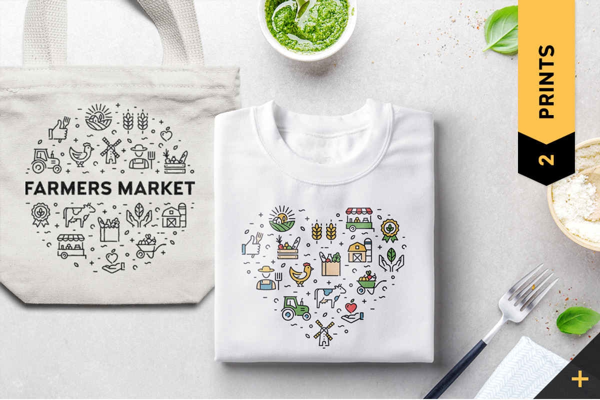 Farmers Market Food Pack, an Outline Icon by Falcon eye (Photo 4 of 8)