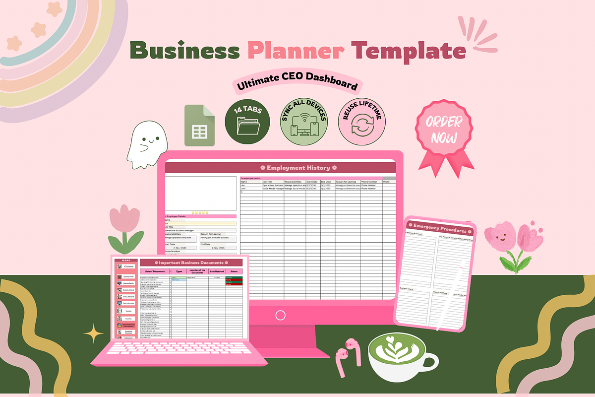 CEO Business Planner Spreadsheet preview 5