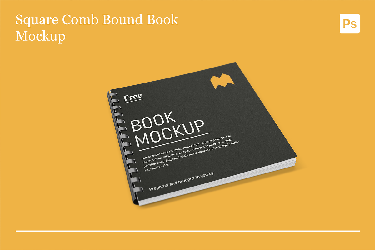 Square Comb Bound Book Mockups, a Books & Magazine Mockup by Xtrahive (Photo 2 of 8)