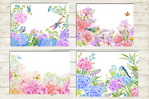 Floral Backgrounds Watercolor