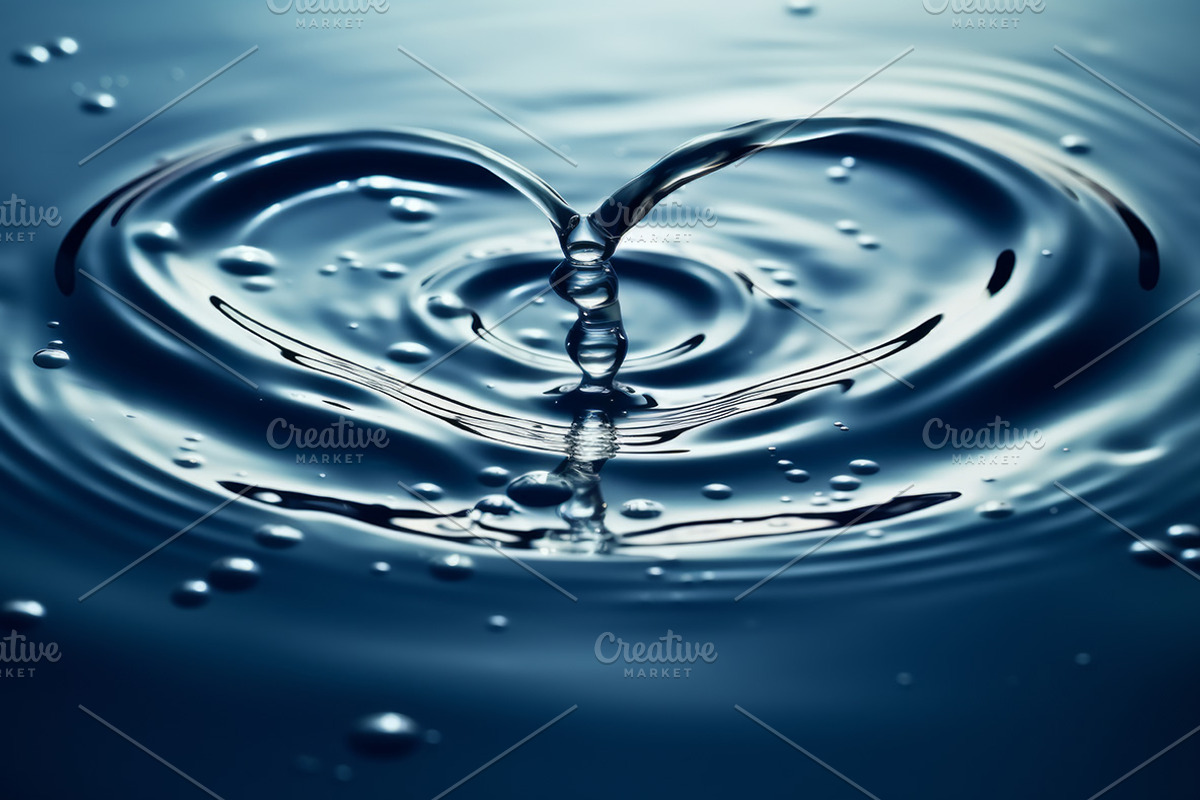 Water hearts. 25 images, a Nature Photo by Handmadefont (Photo 3 of 10)