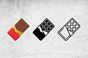 Chocolate Bar Icon Set Vector, an Outline Icon by Artonix (Thumbnail 2 of 2)