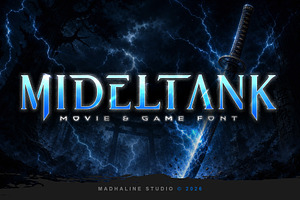 MIDELTANK | Movie & Game Font