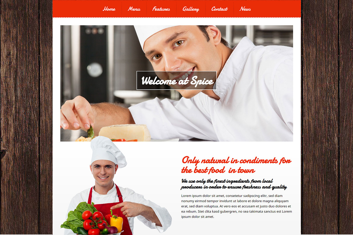 Spice - Bistro WordPress Theme, a WordPress Template by 7Theme (Photo 1 of 2)