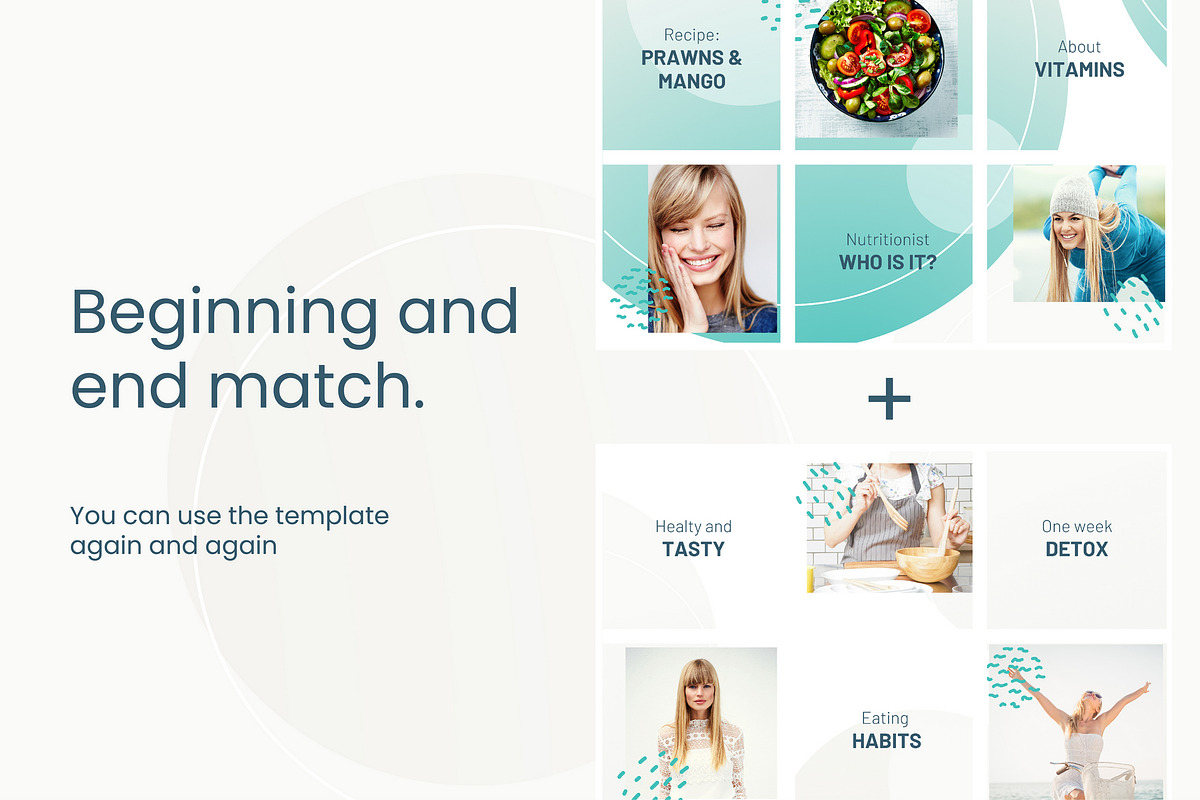 Instagram Puzzle for Nutritionist, a Social Media Template by Handy Template (Photo 4 of 7)