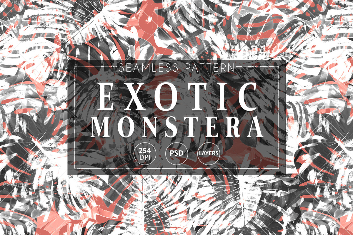 Exotic Monstera - Seamless Patterns, a Pattern Graphic by texvogue (Photo 1 of 11)