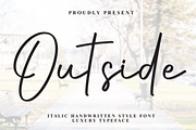 Outside | Script Font, a Handwritten Font by Scratchones (Thumbnail 1 of 8)