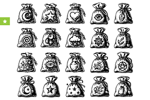 Mystical Magic Bag Symbol Set