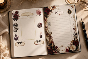 Aesthetic Planner Templates, a Stationery Template by Victoria Obscure