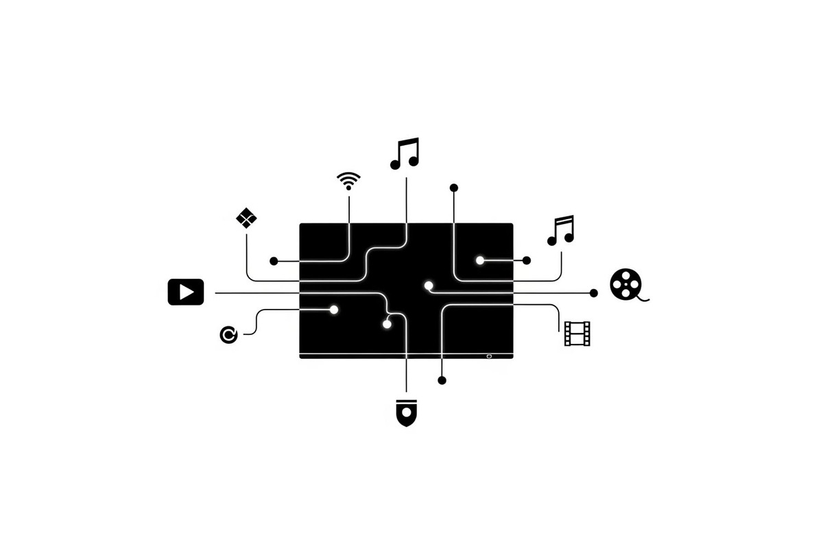 Smart TV Multimedia Hub Icons, a Graphic by hafijul (Photo 9 of 15)