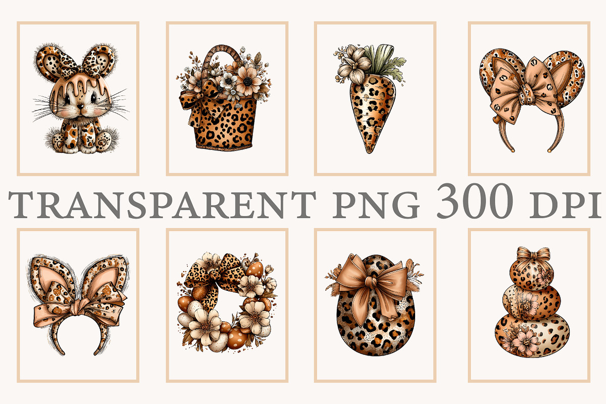 Leopard print easter clipart, an Illustration by Designworld (Photo 3 of 10)