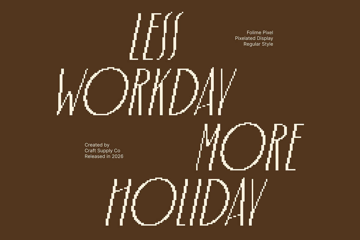 Folime Pixel, a Sans Serif Font by Craft Supply Co. (Photo 6 of 8)