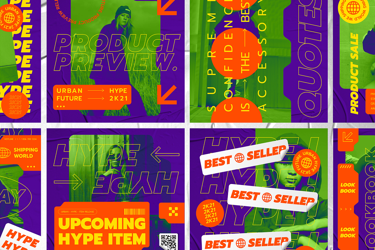 Urban Hype Social Media Kit, a Social Media Template by Creative Zeune (Photo 3 of 5)