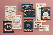 Art Deco Wedding Invitation Set, an Invitation Template by graphicook (Thumbnail 1 of 3)