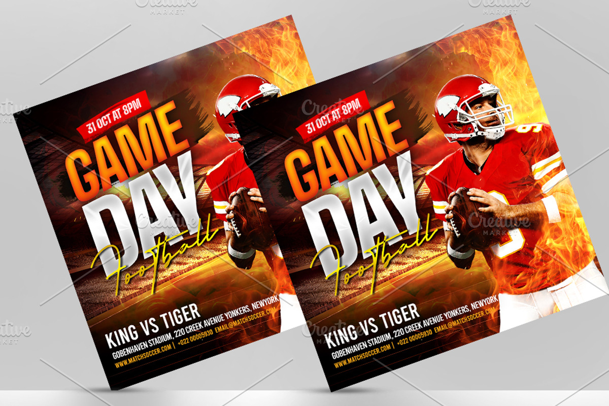 Game Day Football Flyer, a Flyer Template by Artonix (Photo 3 of 3)