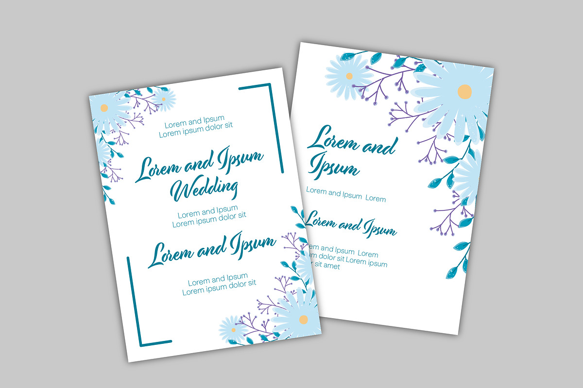 Blue and White Wedding Invitation, a Templates & Theme by studiogstock (Photo 2 of 2)