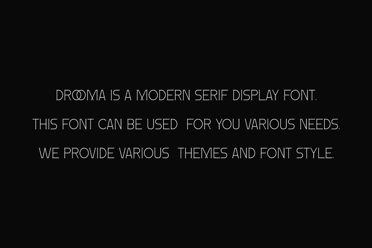 Drooma - Thin Sans Font, a Sans Serif Font by Iqsiart Studio (Photo 4 of 6)