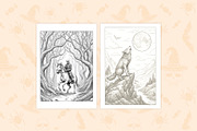 Halloween Coloring Page, an Illustration by DesignDevisers (Thumbnail 4 of 5)