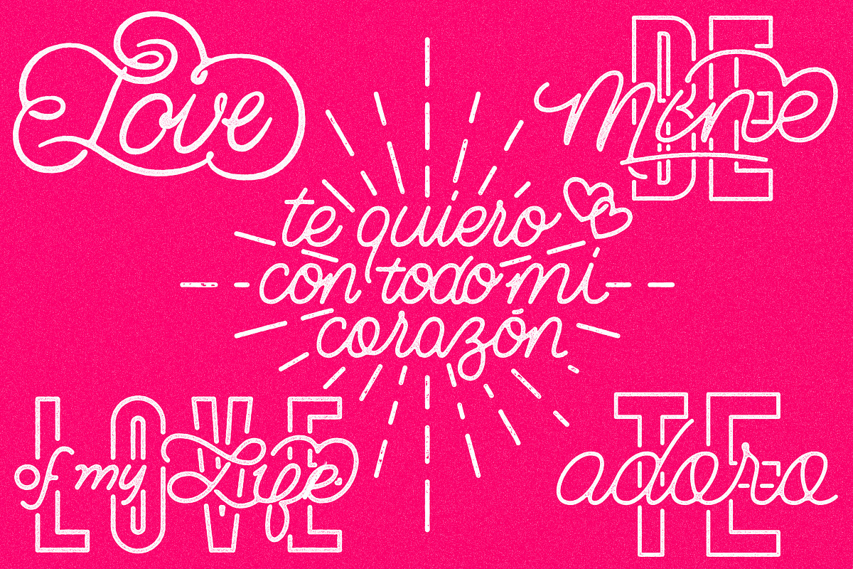 Valentine's Day Custom Lettering Set, a Decorative Illustration by Studio 1816 Designs (Photo 3 of 7)