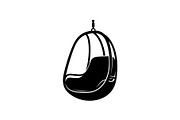 Hanging Egg Chair Silhouette Bundle, an Illustration by Designer_Momina (Thumbnail 45 of 51)