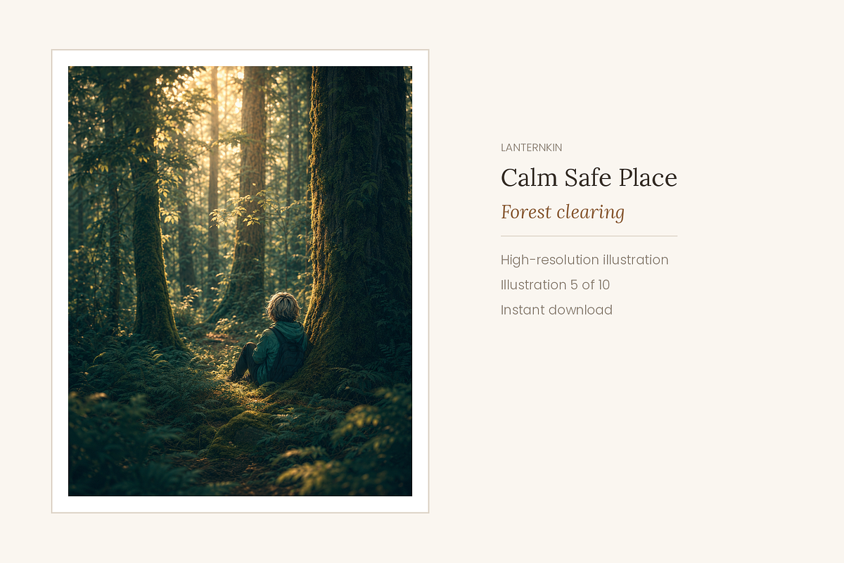 Calm Safe Place, Set of 10, a Decorative Illustration by LanternkinStudio (Photo 9 of 11)