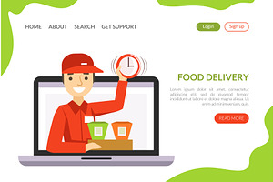 Sushi Delivery Landing Page, a Food Illustration by TopVectors