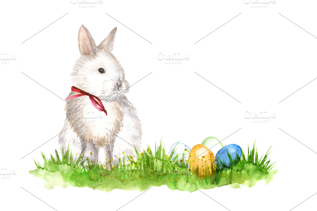Easter Rabbits and Eggs Collection, an Animal Illustration by Sveta Aho (Photo 3 of 7)