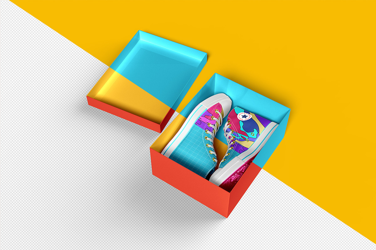 Sneakers Shoes Mockup - 9 views, a Packaging Mockup by Illusiongraphic (Photo 15 of 28)