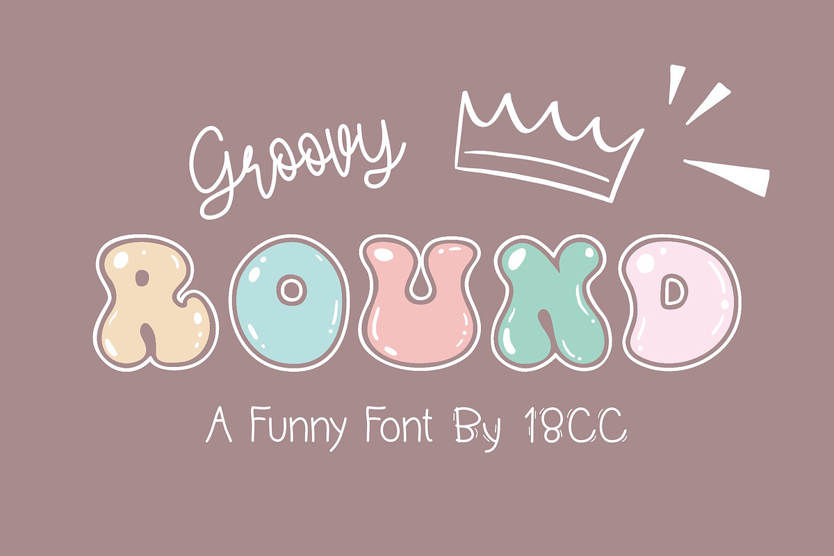 Groovy Round OTF, a Symbol Font by DREAMs Soul G. (Photo 1 of 6)