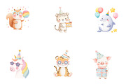 Party Animals Clipart, a Seasonal Illustration by CreationArt (Thumbnail 2 of 4)