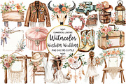 Western Boho Wedding Clipart, an Illustration by OK Design (Thumbnail 1 of 5)