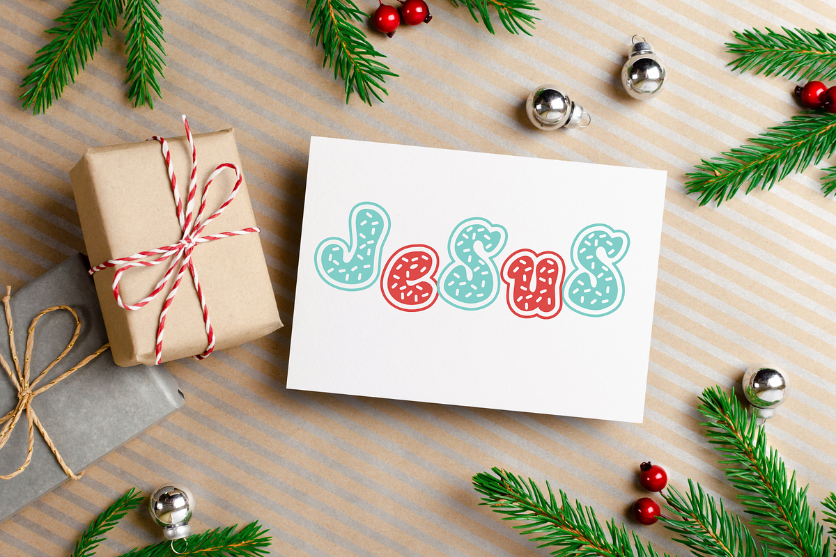Donut is a Christmas decorative font, a Handwritten Font by Brown Cupple (Photo 4 of 7)