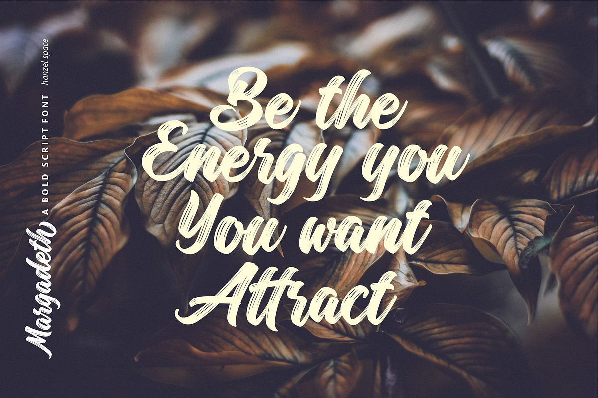 Margadeth Bold Script, a Script Font by HanzelSpace Studio (Photo 7 of 9)