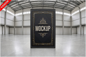 Poster Industrial Hall Mockup PSD