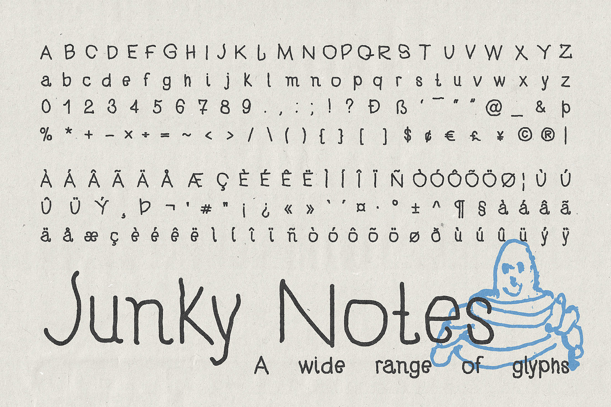 Junky Notes Typeface, a Handwritten Font by softulka (Photo 6 of 6)